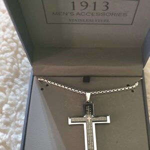 Stainless Steel Cross Pendant Necklace